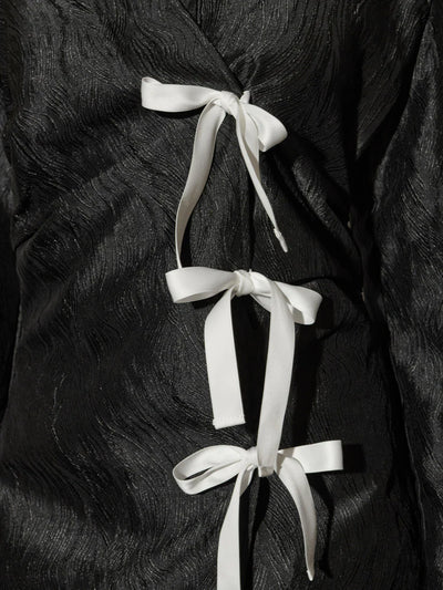 Julie Wrap Mini Dress - Coal Black