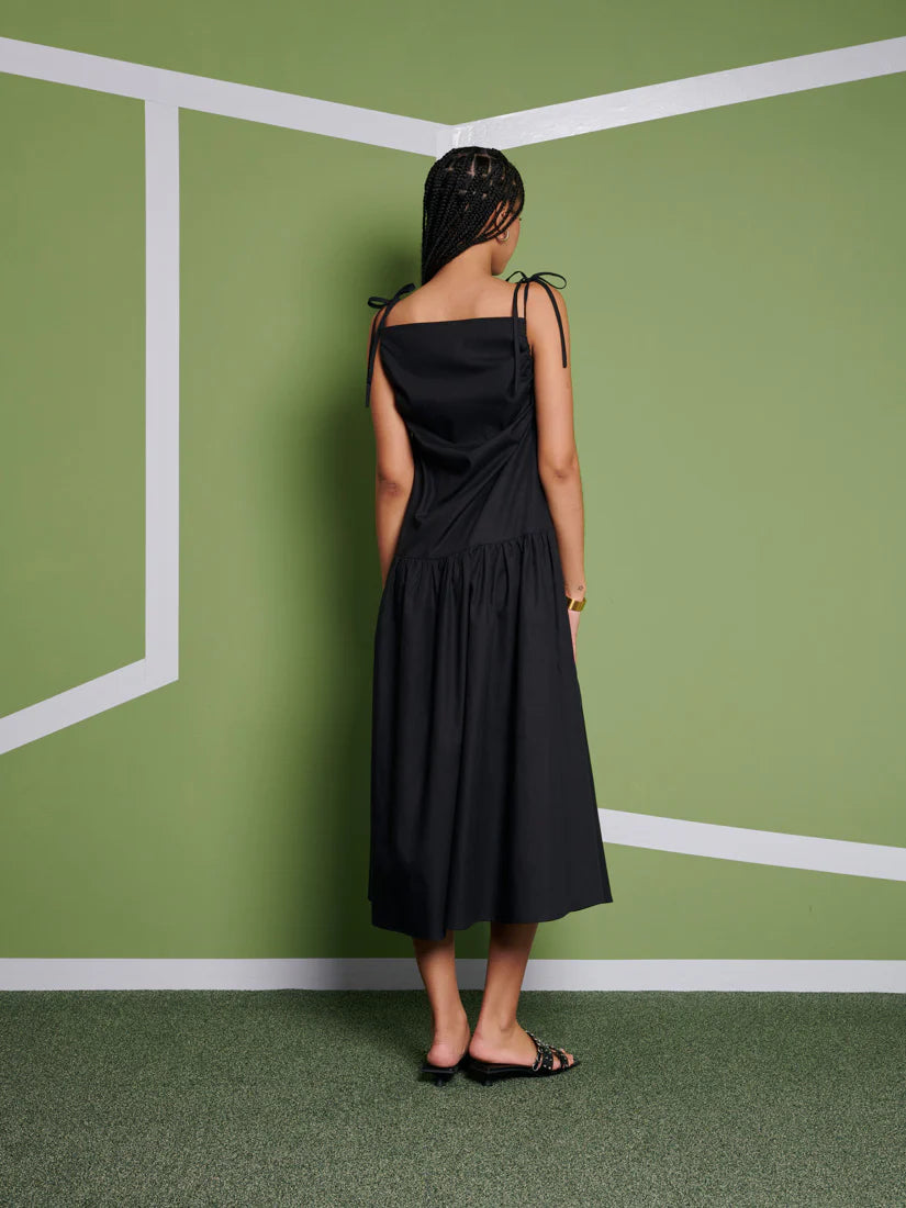 Venus Midi Dress - Coal Black