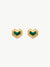 Daryl Studs - Gold/Green Malachite
