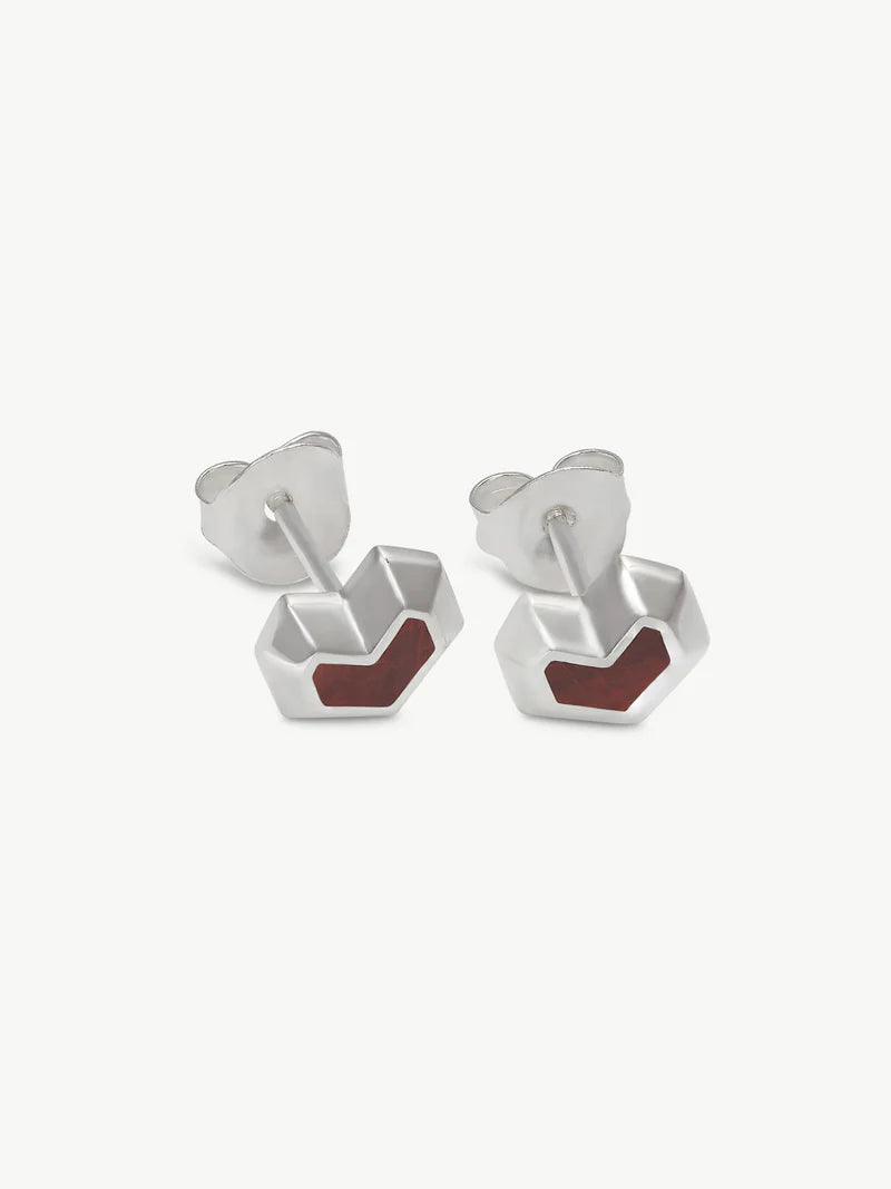Daryl Studs - Sterling Silver / Tigers Eye