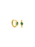 Emerald Boheme Huggies - Gold Plating/Emerald