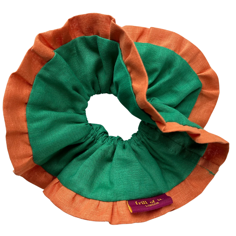 Frill Scrunchie - Emerald