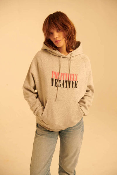 Positively Negative Classic Hoodie - Grey Marle