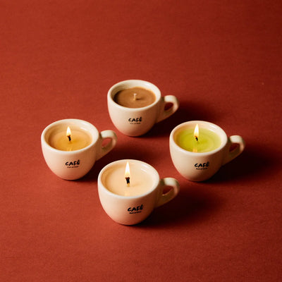 Limited Edition Soy Wax Café Candles - Votive Set of Four