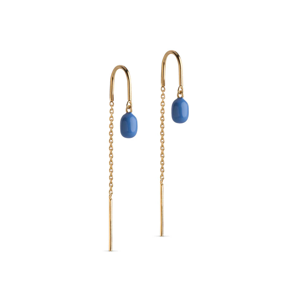 Eleanor Earrings -Gold/ Cornflower