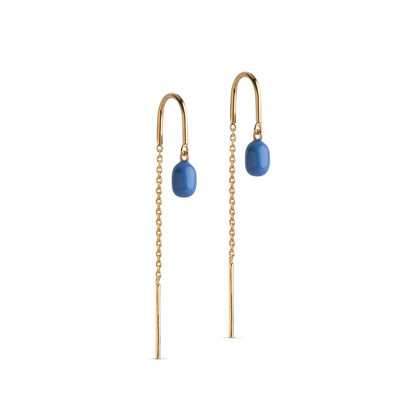 Eleanor Earrings -Gold/ Cornflower
