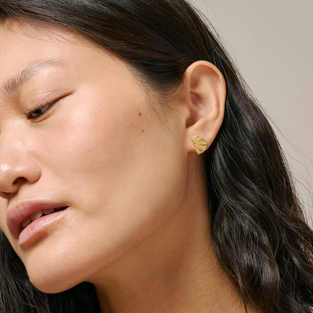 Mini Wave  Earrings - Gold