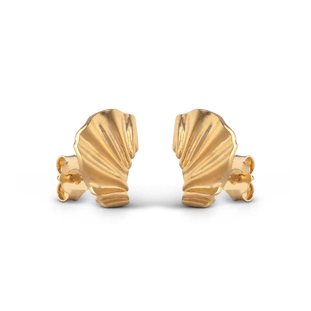 Mini Wave  Earrings - Gold