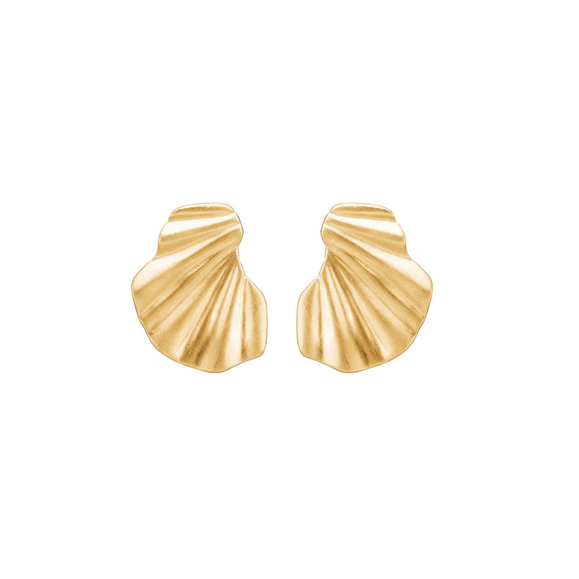 Wave Earrings - Gold Structure