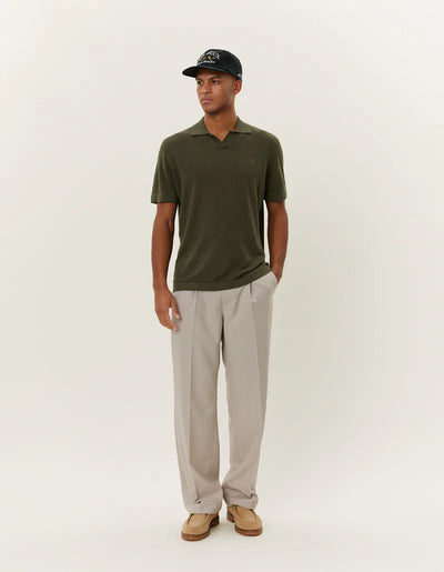 Emmanuel Polo Knit - Forest Green