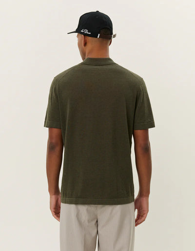 Emmanuel Polo Knit - Forest Green