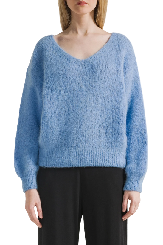 Milana LS Alpaca Pullover - Sky Blue