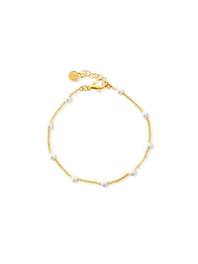 Gaia Pearl Chain Bracelet - Gold Plating/Freshwater Pearl