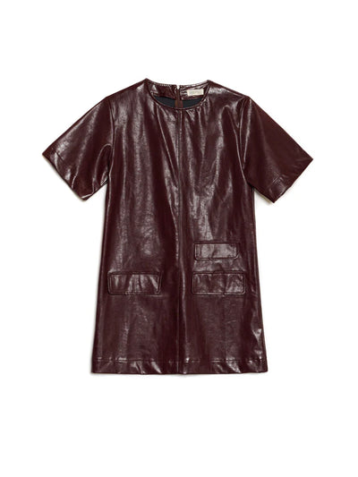 Louise Mini Dress - Mahogany Red