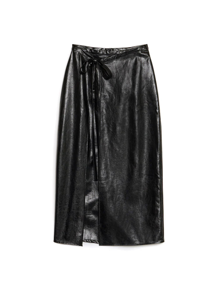 Louise Midi Skirt - Coal Black