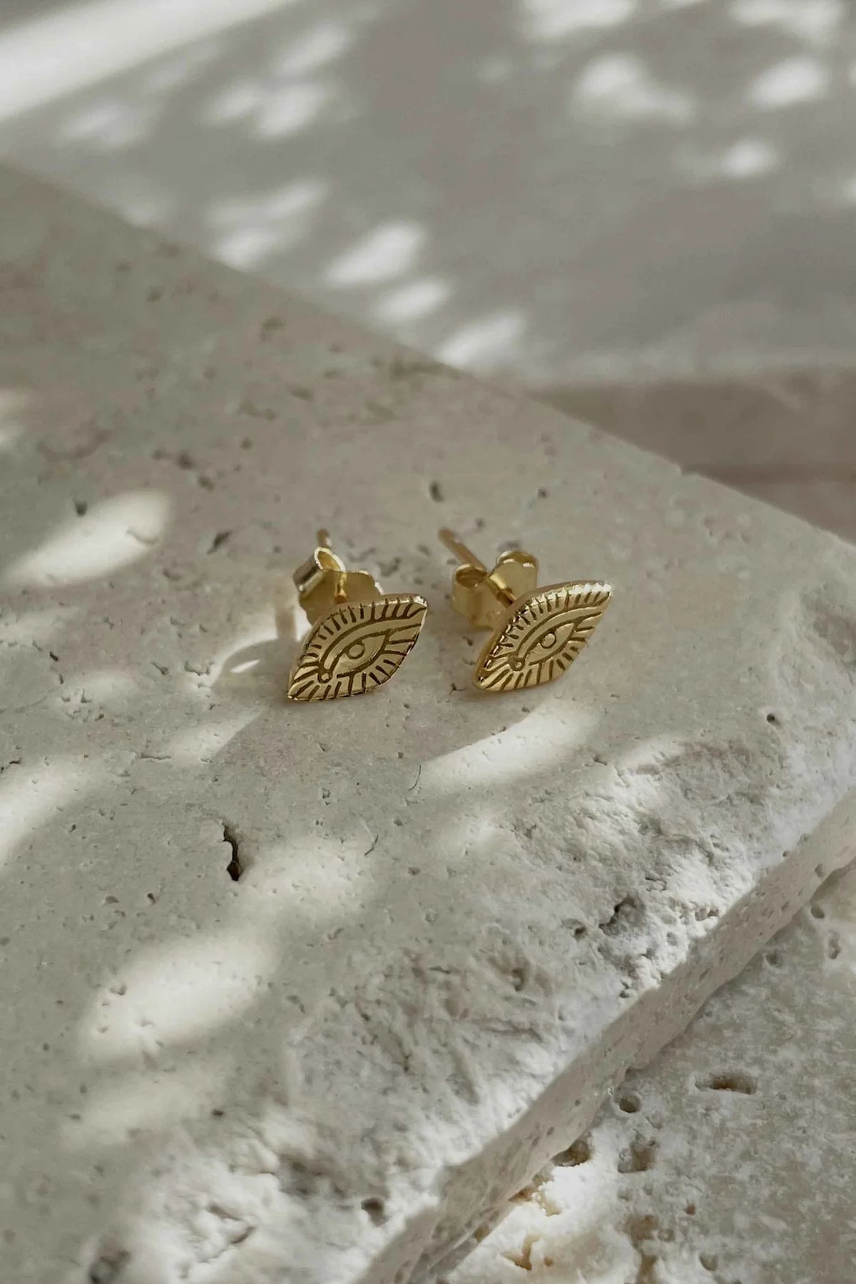 Lumen Evil Eye Studs - Gold Plating