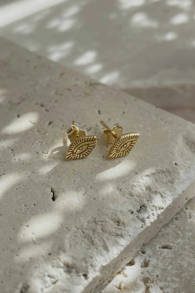 Lumen Evil Eye Studs - Gold Plating