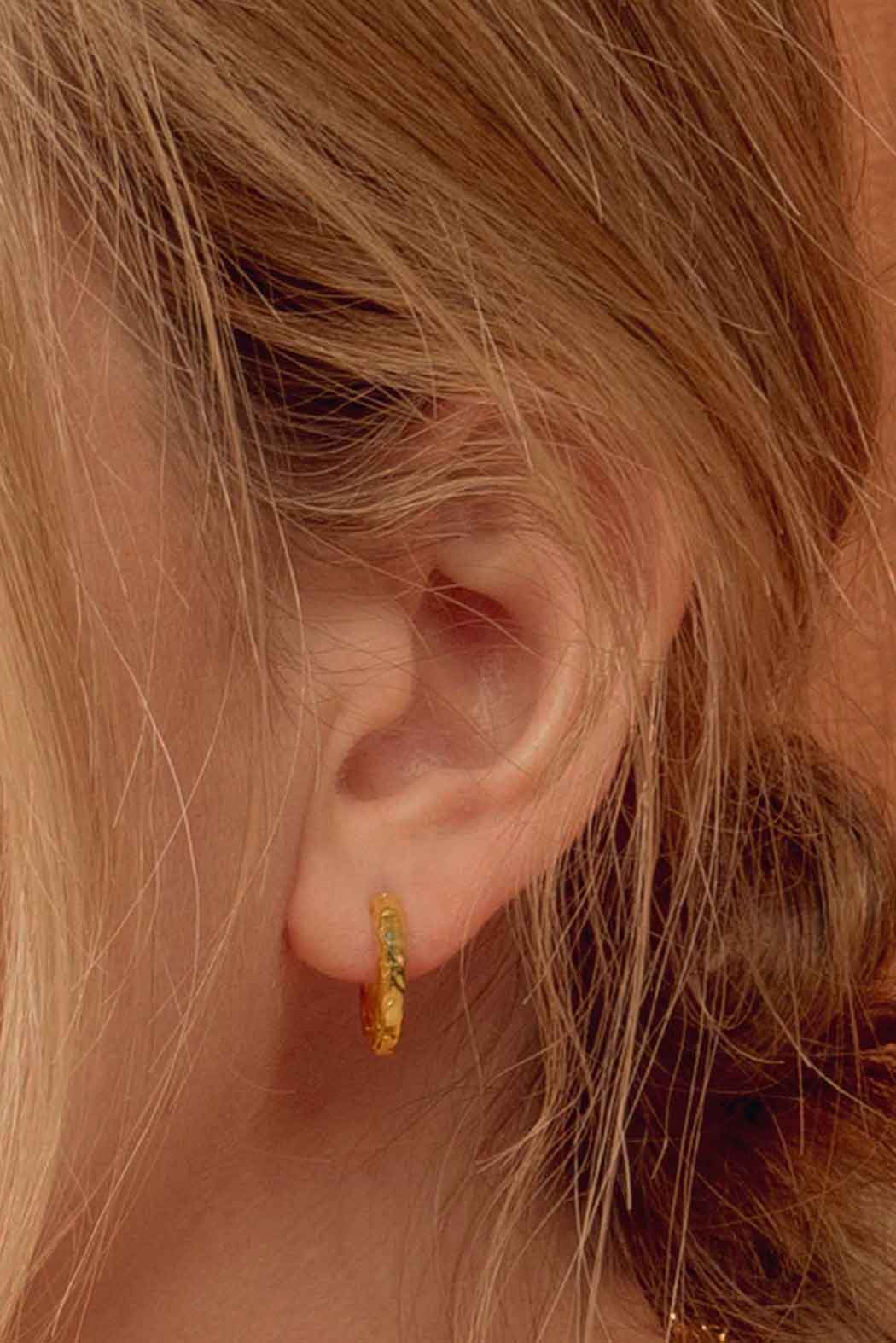 Maui Textured Hoops - Gold Plating