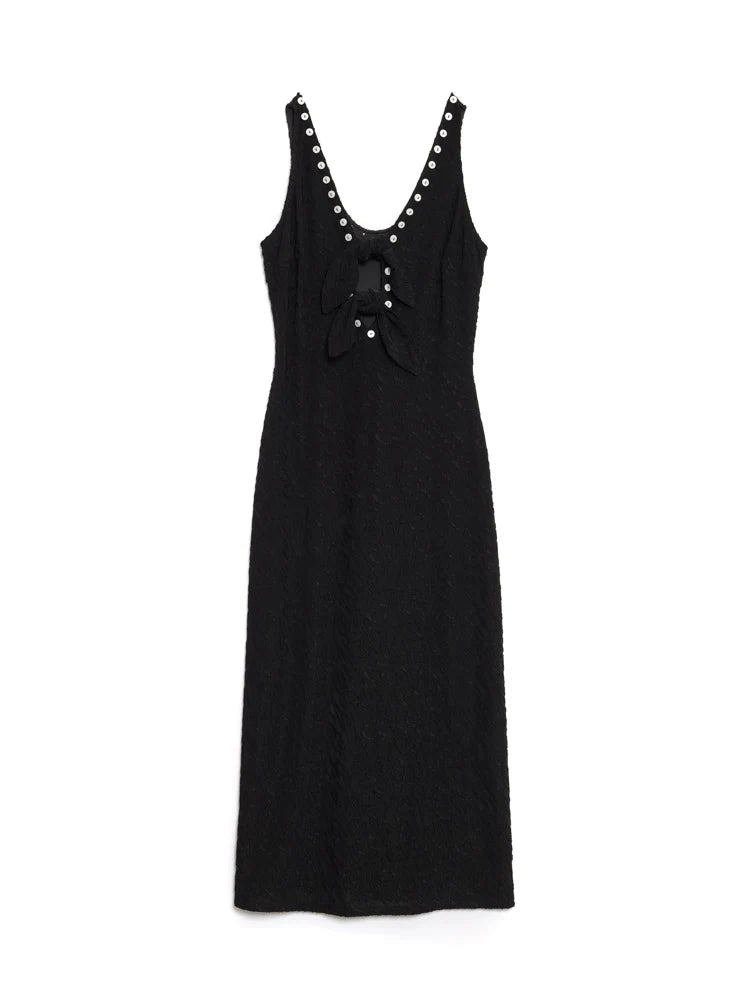 Orion Midi Dress - Coal Black