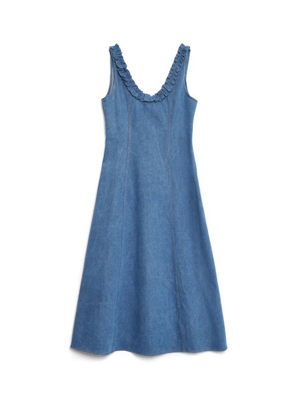 Irene Midi Dress - Indigo Blue