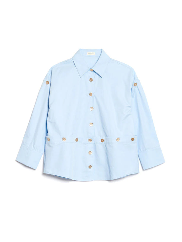 Lizzie Buttoned Shirt - Baby Blue