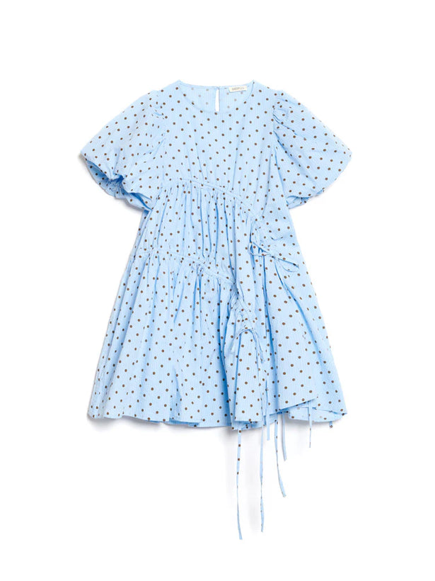 Farah Polka Dot Dress - Baby Blue