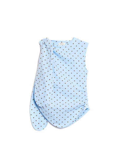 Farah Polka Dot Top - Baby Blue