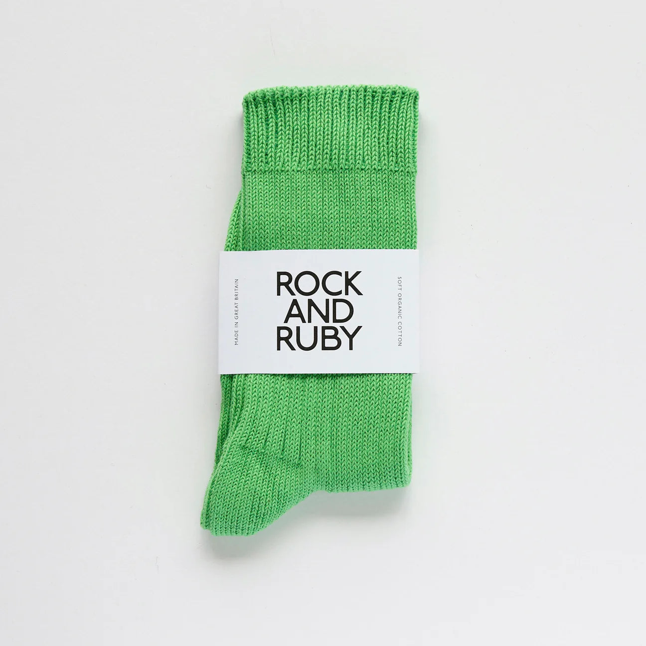 Agnes Organic Cotton Socks - Pea Green