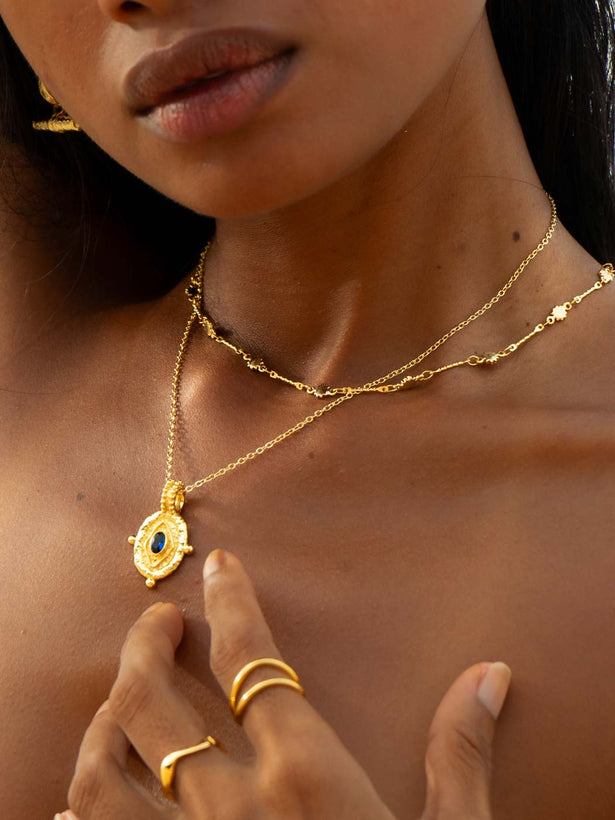 Helios Sun Necklace - Gold Plating