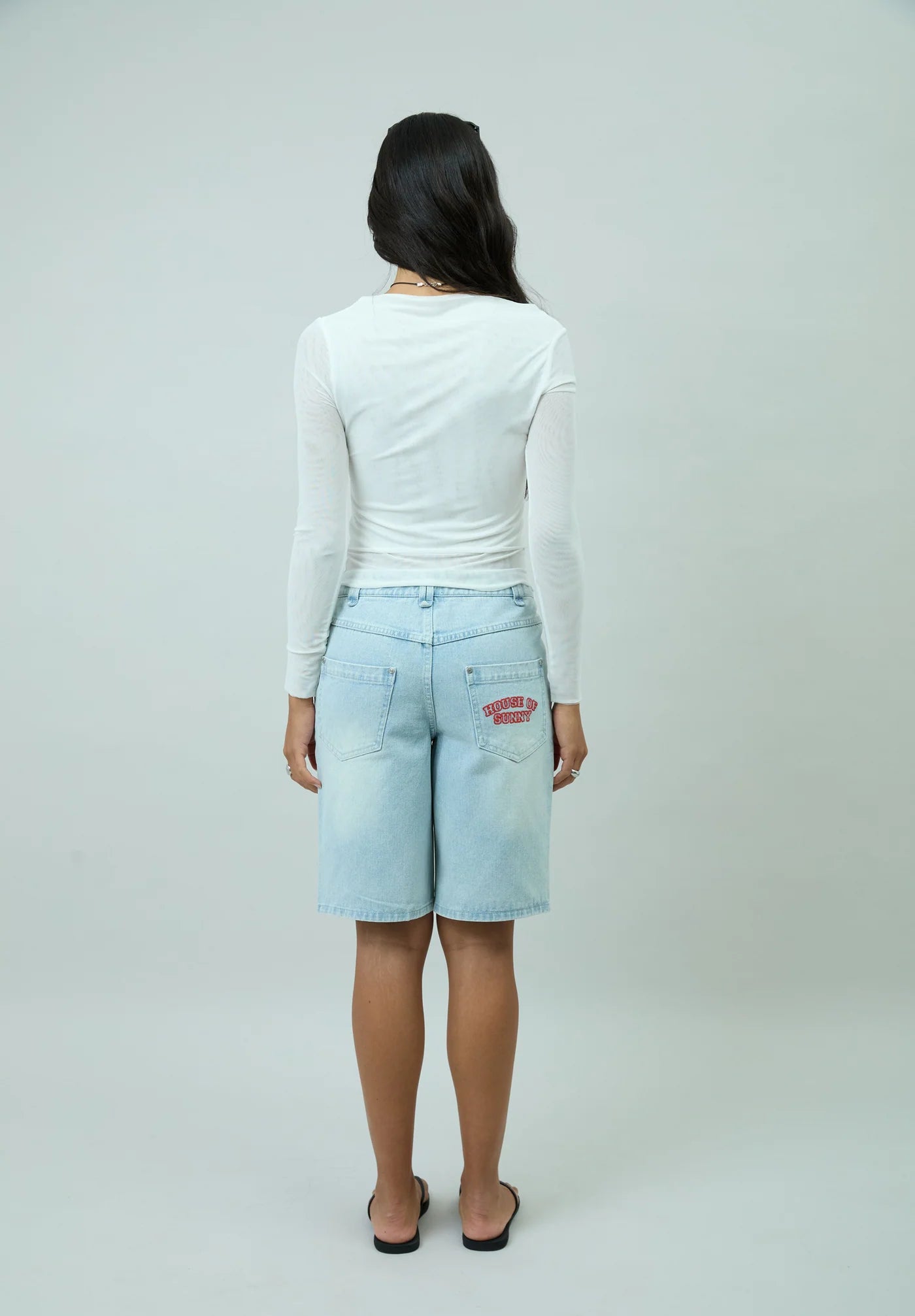 Double Layer LS Mesh Top - Vintage White