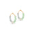 Kalea Hoops - Light Green,  Pearl and Light Blue
