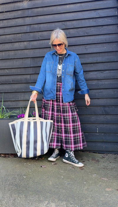 Large Shopper Bag - Ecru/Black
