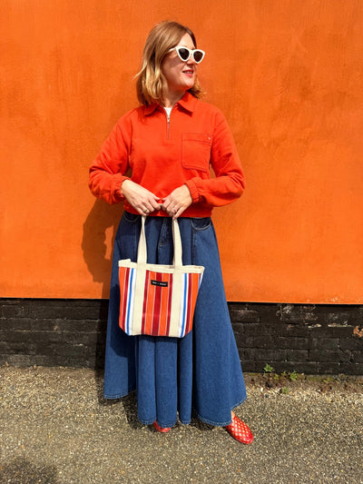 Mini Shopper Bag - Orange/Red Mixed