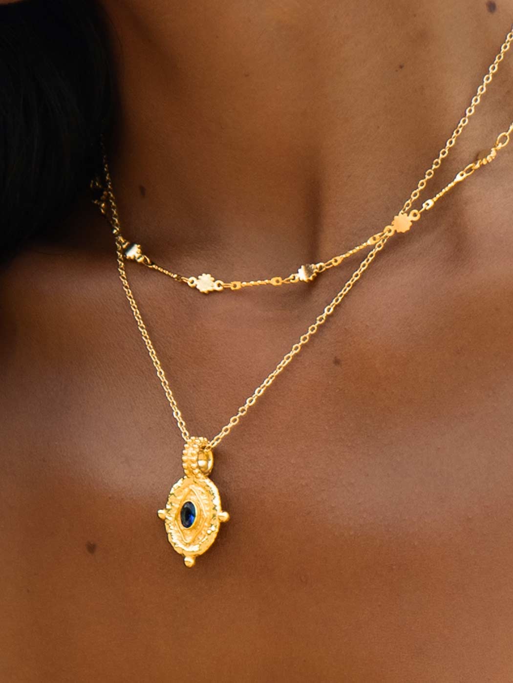 Indus Lapis Necklace - Gold Plating