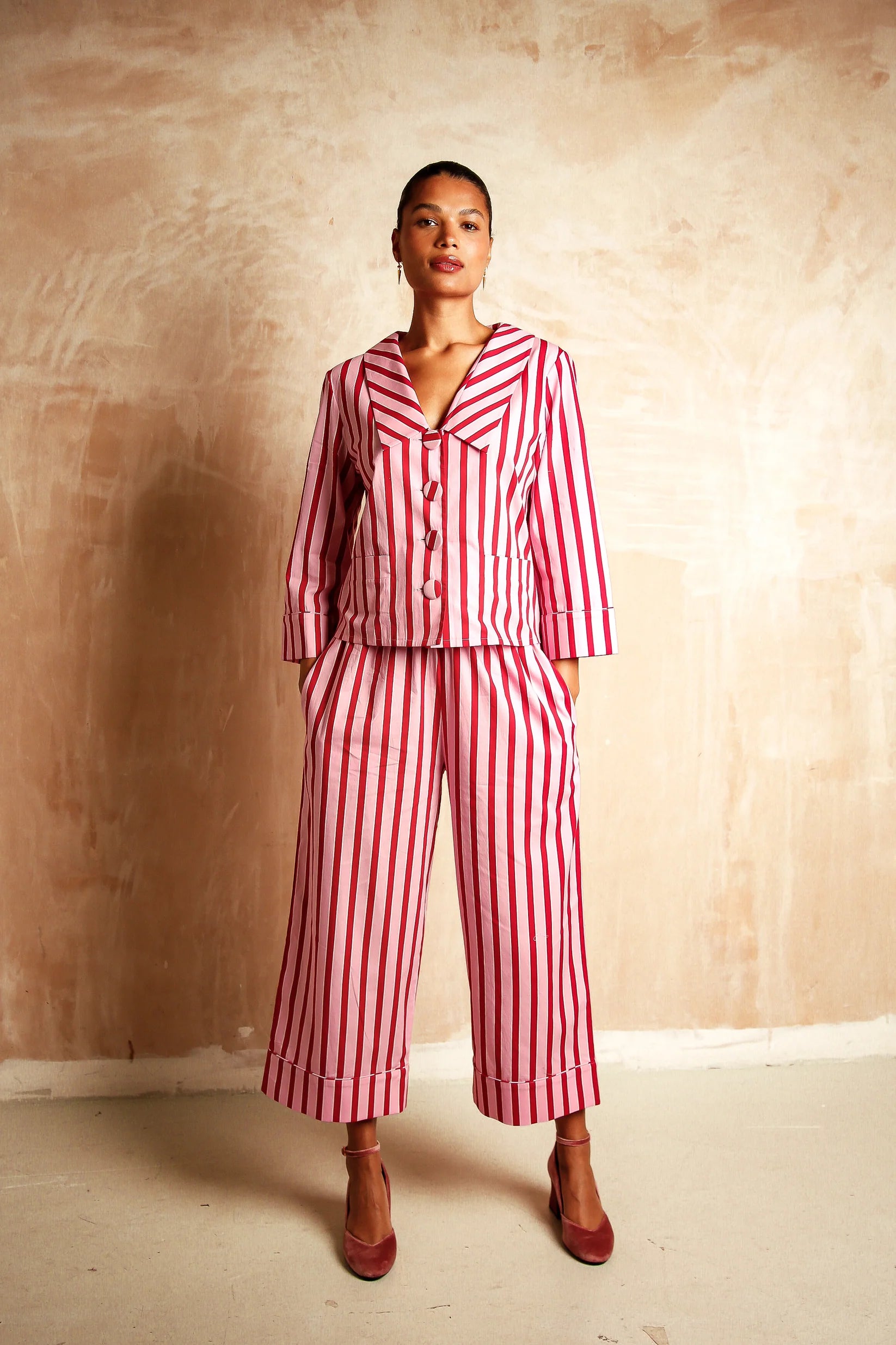 Demi Candy Stripe Print - Pink