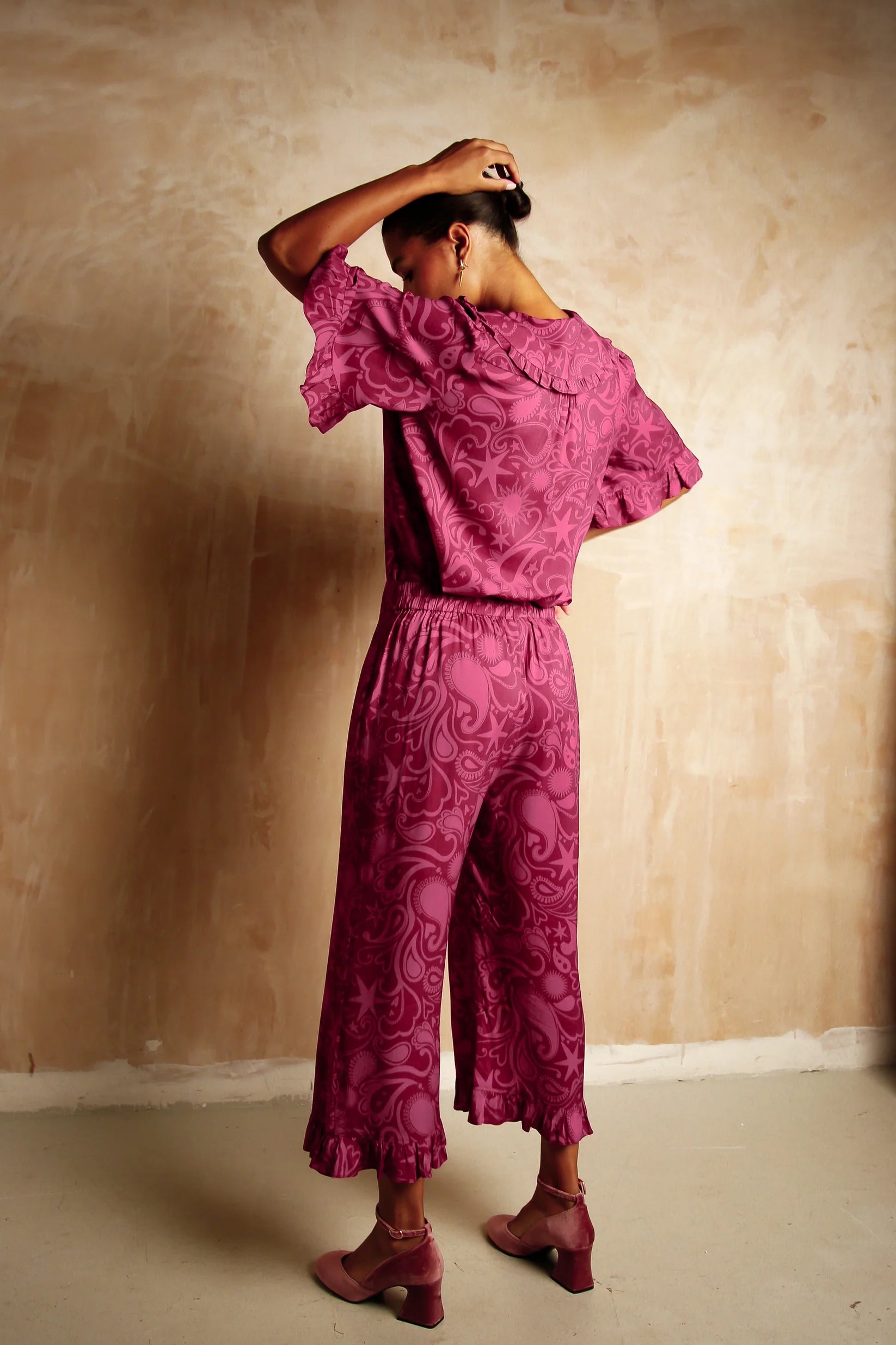 Selene Ruby Paisley Set - Pink