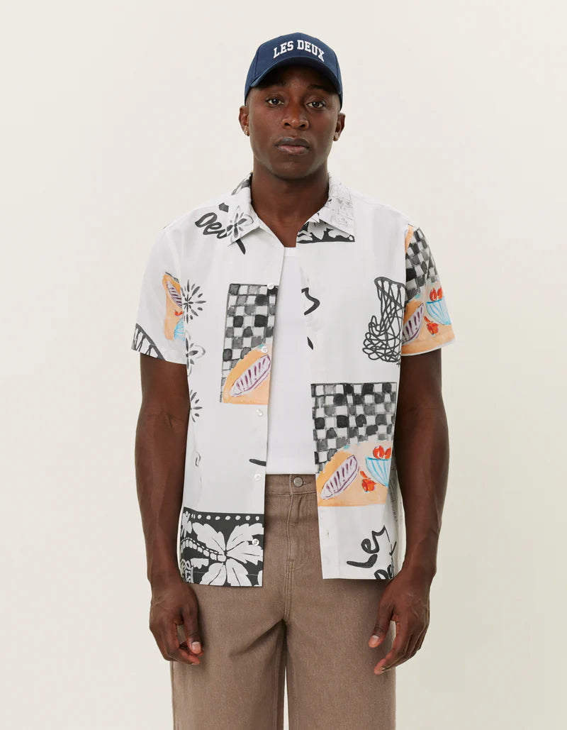 Kamar AOP SS Shirt - Light Ivory