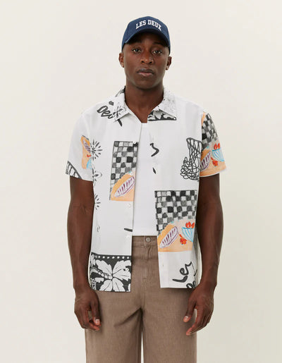 Kamar AOP SS Shirt - Light Ivory