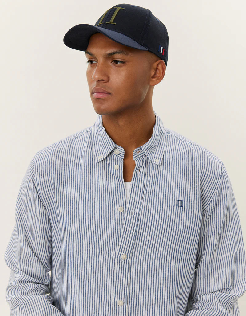 Kristian Linen B.D. Shirt - Light Ivory/Blueprint