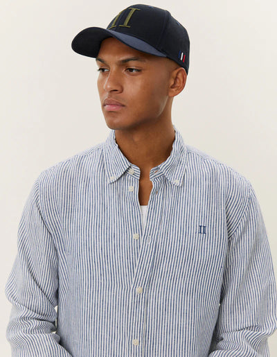 Kristian Linen B.D. Shirt - Light Ivory/Blueprint