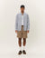 Kristian Linen B.D. Shirt - Light Ivory/Blueprint
