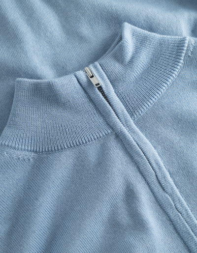 Greyson Half-Zip Merino Knit - Summer Sky