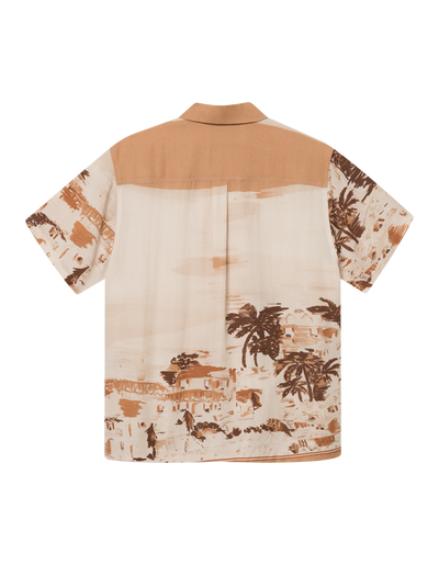 Coastal AOP SS Shirt - Terracotta