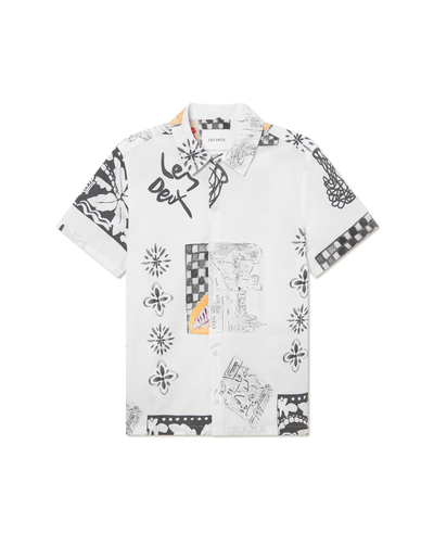 Kamar AOP SS Shirt - Light Ivory