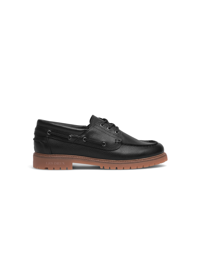 Taylor Leather Boat Shoe - Black