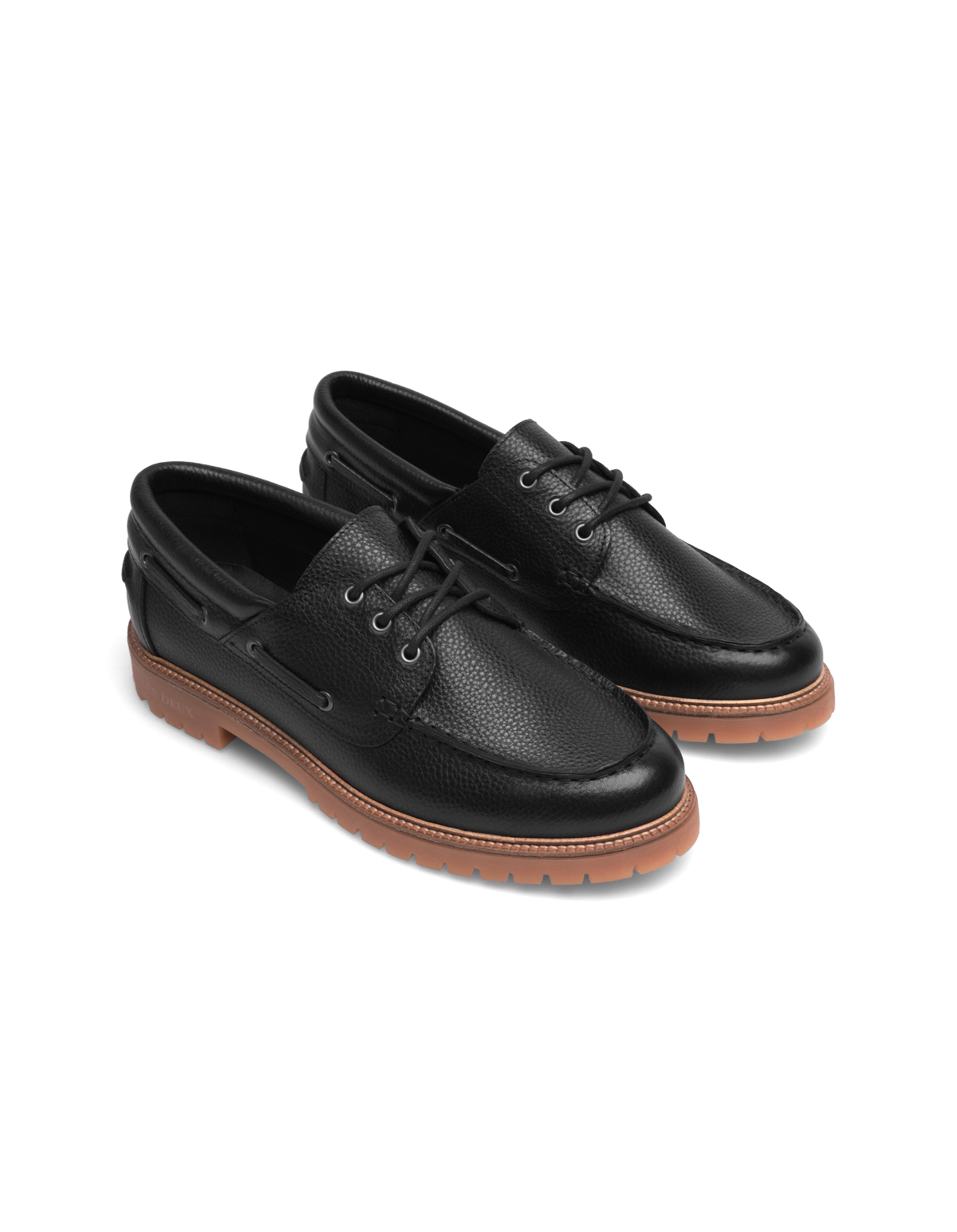 Taylor Leather Boat Shoe - Black