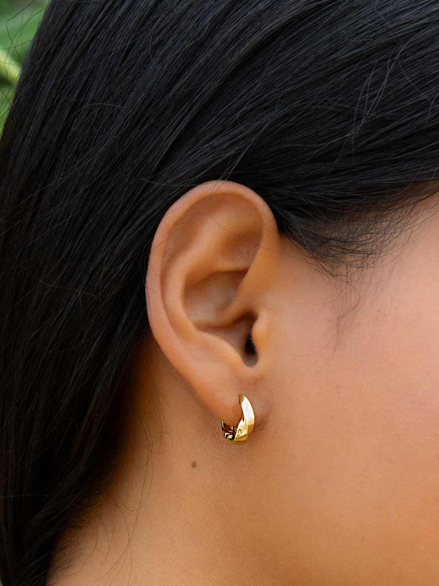 Lenu Twist Earrings - Gold Plating