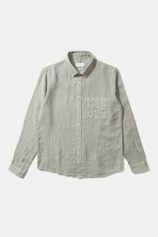 Linen Shirt - Plain Taupe