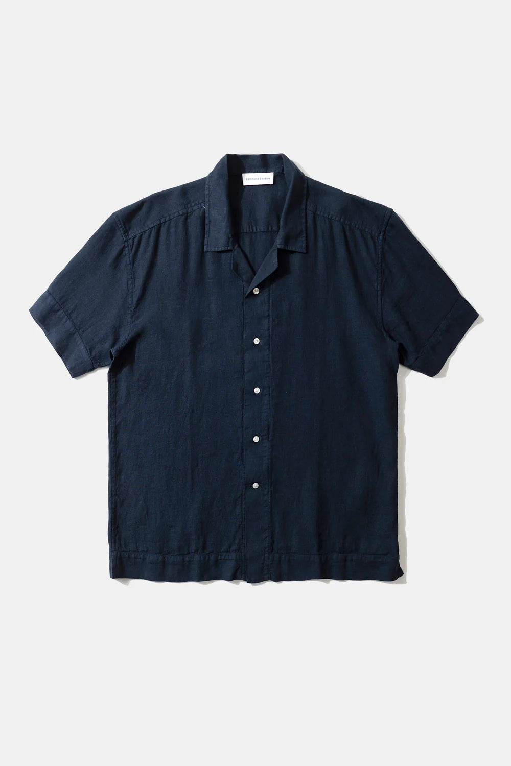 Linen Short Sleeve Shirt - Plain Navy
