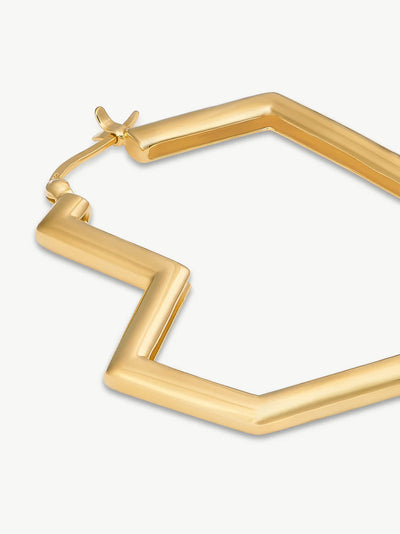 Daryl Large Hoops - Gold